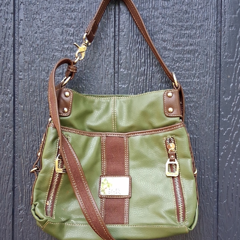 Tyler Rodan Stylish Green and Brown Women's Bag